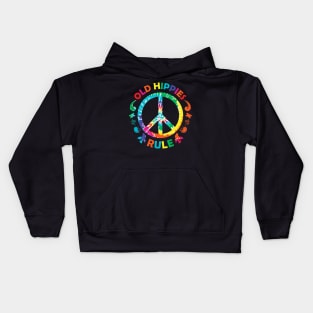 Old Hippies Rule Kids Hoodie